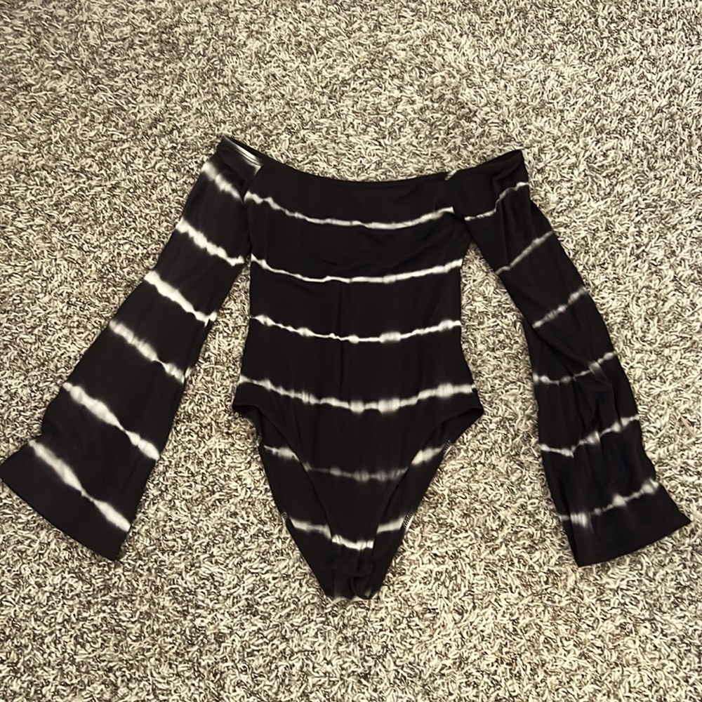 Bodysuit - Tie dye, slightly off the shoulder, flare sleeve by Honey Punch